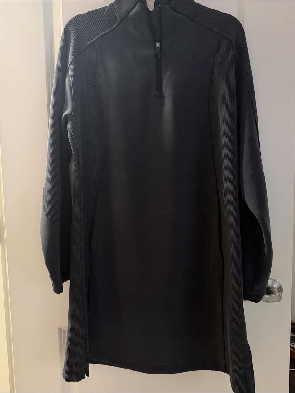 lululemon athletica Black Long Sleeve Half-Zip Dress
